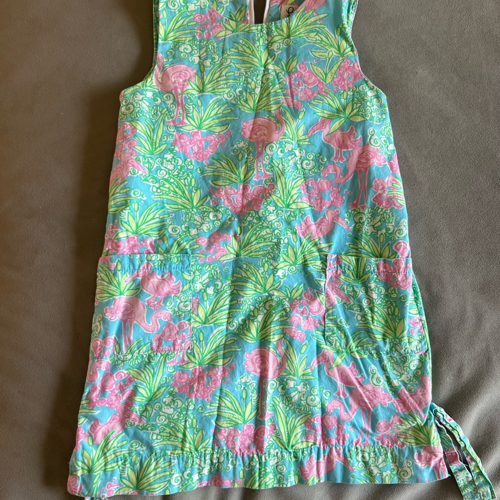 Flamingo Print Sleeveless Dress